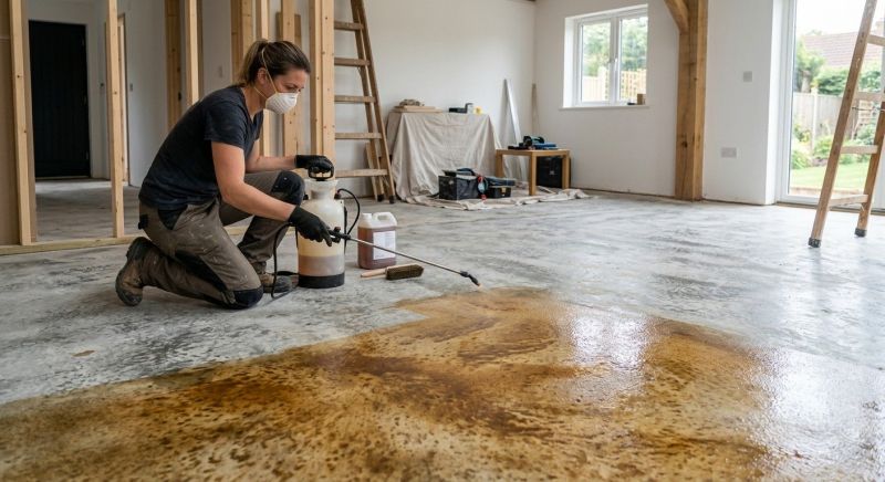 Tinted Concrete Installation in Dallas, TX